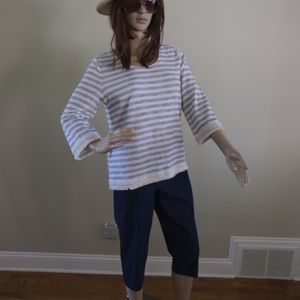 NWT Talbots Petites The Perfect Skimmer Navy Capri Pants